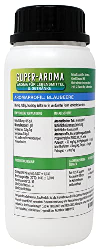 Blaubeere Konzentrat 280 ml | Super Aroma für die Lebensmittelindustrie und Enthusiasten | Lebensmittelaroma | Backaroma | Aromatropfen | Geschmackstropfen | zum Kochen, Backen & Mixen von Aromhuset