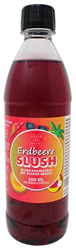 Erdbeer-Slushkonzentrat 500 ml, Mischungsverhältnis 1:5 | Slush-Eis | Crush-Eis | Wassereis |Granita | ohne künstliche Farbstoffe | für Slushie-Maker von Aromhuset