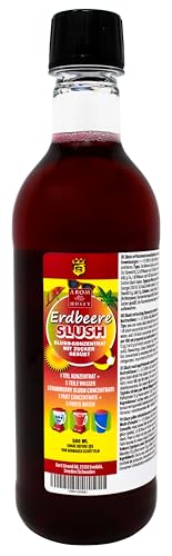 Erdbeer-Slushkonzentrat 500 ml, Mischungsverhältnis 1:5 | Slush-Eis | Crush-Eis | Wassereis |Granita | ohne künstliche Farbstoffe | für Slushie-Maker von Aromhuset