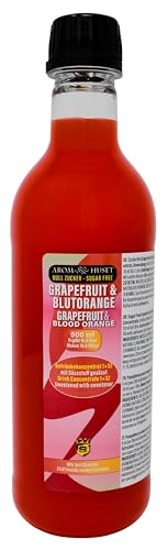 Grapefruit und Blutorangen Stilldrink - Konzentrat 500 ml ergibt 16,5 l Getränk ohne Zucker | Mischungsverhältnis 1:32 | enthält Grapefruitsaftkonzentrat, Zitrusfrucht | hochkonzentriert von Aromhuset