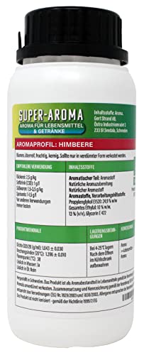 Himbeere Konzentrat 280 ml | Super Aroma für die Lebensmittelindustrie und Enthusiasten | Lebensmittelaroma | Backaroma | Aromatropfen | Geschmackstropfen | zum Kochen, Backen & Mixen Himbeere Konzentrat 280 ml | Super Aroma für die Lebensmittelindustrie und Enthusiasten | Lebensmittelaroma | Backaroma | Aromatropfen | Geschmackstropfen | zum Kochen, Backen & Mixen von Aromhuset