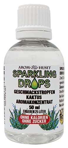 Kaktus-Konzentrat-Drops| 1 Flasche 50 ml ergibt 25 Liter | hochkonzentriertes Aroma ohne Zucker | für Wassersprudler | prickelnd | Fertiggetränk | kalorienarm | ohne Konservierungsstoffe von Aromhuset