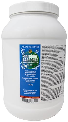 Natriumkarbonat 1500 g hochreines Natron Pulver in Lebensmittelqualität | zum Aromatisieren von Sodawasser | zur Herstellung von Lebensmitteln | Reinigungs- und Sterilisationsmittel für Heimbrauer von Aromhuset