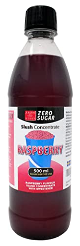 Zero zuckerfreier Himbeerslush 500 ml, Mischverhältnis 1:17 | ergibt 9 Liter Slush-Eis | Crush-Eis | Wassereis | ohne künstliche Farbstoffe | für Slushie-Maker von Aromhuset