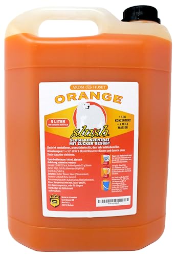 Orangen-Slushkonzentrat 5 L | Mischungsverhältnis 1:5 | Slush-Eis | Crush-Eis | Wassereis | Granita | ohne künstliche Farbstoffe | für Slushie-Maker Orangen-Slushkonzentrat 5 L | Mischungsverhältnis 1:5 | Slush-Eis | Crush-Eis | Wassereis | Granita | ohne künstliche Farbstoffe | für Slushie-Maker von Aromhuset