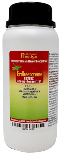 PR Erdbeercreme-Liköressenz 280 ml | professionelle liquid aroma Essenz | Hausgebrauch und Brennerei | mit handelsüblichem Wodka oder Korn vermischen | 280 ml Essenz ergibt 10,5 Liter Getränk von Aromhuset