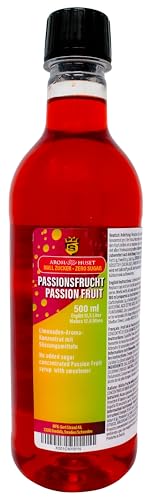 Zero Passionsfrucht Soda Konzentrat | 1 Flasche 500 ml ergibt 12,5 Liter | ohne Zucker | für Wassersprudler | Softdrink | Fertiggetränk | kalorienarm | ohne Konservierungs von Aromhuset