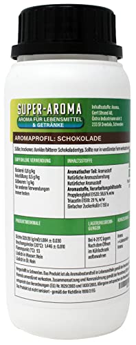 Schokolade Konzentrat 280 ml | Super Aroma für die Lebensmittelindustrie und Enthusiasten | Lebensmittelaroma | Backaroma | Aromatropfen | Geschmackstropfen | zum Kochen, Backen & Mixen von Aromhuset