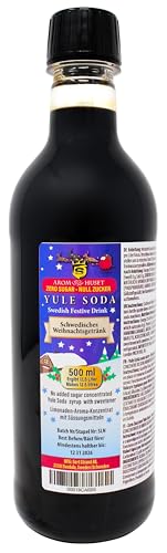 Julmust Yule Soda-Limonadenkonzentrat | 500 ml ergibt 12,5 Liter | ohne Zucker | für Wassersprudler | kalorienarm | ohne Konservierungsstoffe | ohne künstliche Farbstoffe von Aromhuset