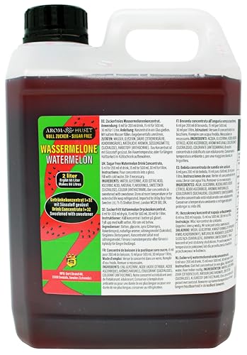 Vattenmelon Stilldrink Sirup 2 Liter ergibt 66 L Getränk | Mischungsverhältnis 1:32 | Fertiggetränk | Softdrink | Wassermelonensirup | ohne Zucker | Fruchtiger Wassermelonengeschmack von Aromhuset