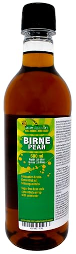Zero Birnen-Getränkesirup | 500 ml ergeben 12,5 Liter | Birnen-Limonadekonzentrat ohne Konservierungsstoffe | kohlenhydratarm | zuckerfrei | Softdrink | für alle Wassersprudler | ohne Farbstoffe von Aromhuset