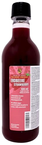 Zero Erdbeer-Getränkesirup | 500 ml ergeben 12,5 Liter | Erdbeer-Limonadekonzentrat ohne Konservierungsstoffe | kohlenhydratarm | zuckerfrei | Softdrink | für alle Wassersprudler | ohne Farbstoffe von Aromhuset