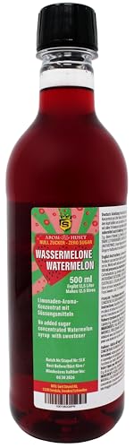 Zero Wassermelone-Getränkesirup | 500 ml ergeben 12,5 Liter | Wassermelonen-Limonade ohne Konservierungsstoffe | kohlenhydratarm | zuckerfrei | Softdrink | für alle Wassersprudler | ohne Farbstoffe von Aromhuset