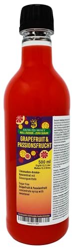 Zero Zuckerfrei Soda Grapefruit & Passionsfrucht Konzentrat | 500ml-Flasche ergibt 12,5 L Getränk | Aspartamfrei | Ohne Zucker | Kalorienarm | ohne Nachgeschmack Zero Zuckerfrei Soda Grapefruit & Passionsfrucht Konzentrat | 500ml-Flasche ergibt 12,5 L Getränk | Aspartamfrei | Ohne Zucker | Kalorienarm | ohne Nachgeschmack von Aromhuset