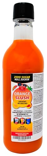 Zuckerfreies Orangen-Slushkonzentrat 500 ml, Mischungsverhältnis 1:17 | Slush-Eis | Crush-Eis | Wassereis | ohne künstliche Farbstoffe | für Slushie-Maker von Aromhuset