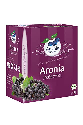Aronia Original 100% Bio Muttersaft | 5 Liter Direktsaft | Vegan, ohne Konservierungsstoffe, ohne Zuckerzusatz (lt. Gesetz) von Aronia Original