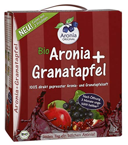 Aronia Original Bio + Granatapfel (100% Direktsaft), 1er Pack (1 x 3 l) von Aronia Original