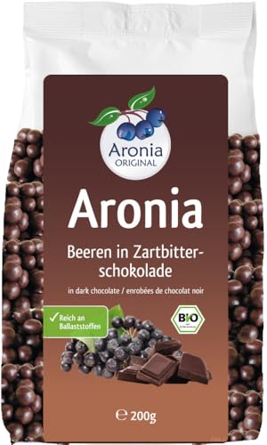 Bio Aroniabeeren in Zartbitterschokolade 6 x 200 gr von Aronia Original