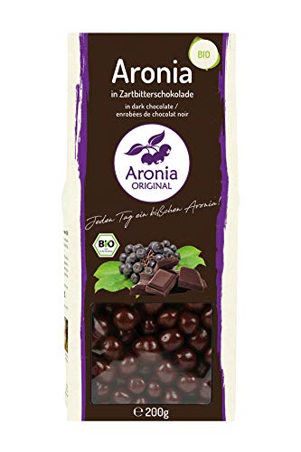 Aronia Original Bio Zartbitter Aroniabeeren (schokoliert), 1er Pack (1 x 200 g) von Aronia Original