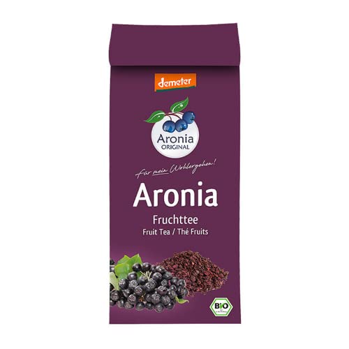 Aronia ORIGINAL Bio Aronia Tee demeter lose | 150 g Aroniatee aus 100% Aroniabeeren (Trester) | Veganer Früchtetee aus gepressten, getrockneten Beeren ohne Zusatz von Aromen von Aronia Original