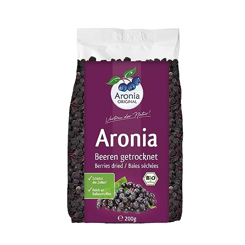 Aronia ORIGINAL Bio Aroniabeeren getrocknet 200 g | Schonend getrocknete Beeren | Vegan, ohne Konservierungsstoffe, ohne Zuckerzusatz (lt. Gesetz) von Aronia Original