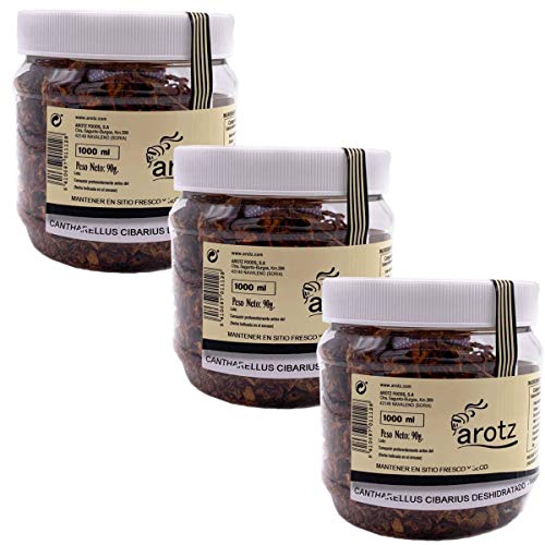 Arotz Pfifferling getrocknet, 3x 90g aus Spanien, getrocknete Pilze in scheiben Arotz Pfifferling getrocknet, 3x 90g aus Spanien, getrocknete Pilze in scheiben von Arotz