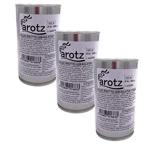 Arotz Risottobrühe aus Trüffeln und Steinpilzen, 3x 460g, aus Spanien Arotz Risottobrühe aus Trüffeln und Steinpilzen, 3x 460g, aus Spanien von Arotz
