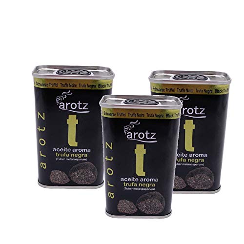 Arotz Spanisches Schwarzes Trüffelöl 3x 200ml, Trüffelöl von schwarzen Trüffelaroma Arotz Spanisches Schwarzes Trüffelöl 3x 200ml, Trüffelöl von schwarzen Trüffelaroma von Arotz