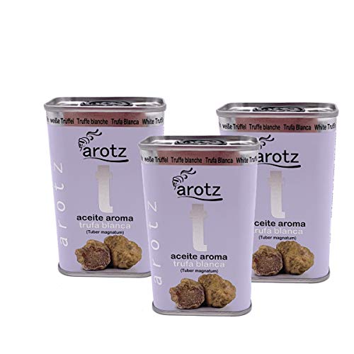 Arotz Spanisches Weißes Trüffelöl 3x 200ml, Trüffelöl von weißen Trüffelaroma von Arotz