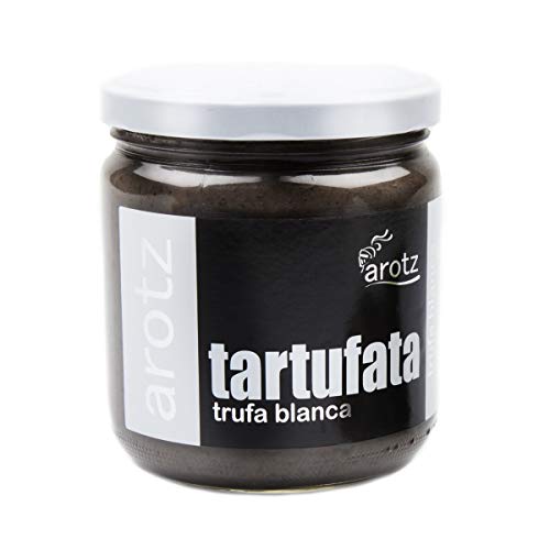 Echte Trüffel - Champignoncreme Paste - Tartufata Creme Paste mit weißem Sommer Trüffel verfeinert - ein faszinierender Geschmack - 400 g im Glas, Menge:1 Stück von Arotz