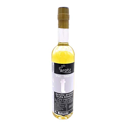 Trüffelöl der Spitzenklasse von Arotz aus Spanien - Extra natives Olivenöl mit echtem weißem Trüffel und Trüffelaroma verfeinert - 200 ml Glasflasche , Menge:1 Stück Trüffelöl der Spitzenklasse von Arotz aus Spanien - Extra natives Olivenöl mit echtem weißem Trüffel und Trüffelaroma verfeinert - 200 ml Glasflasche , Menge:1 Stück von Arotz