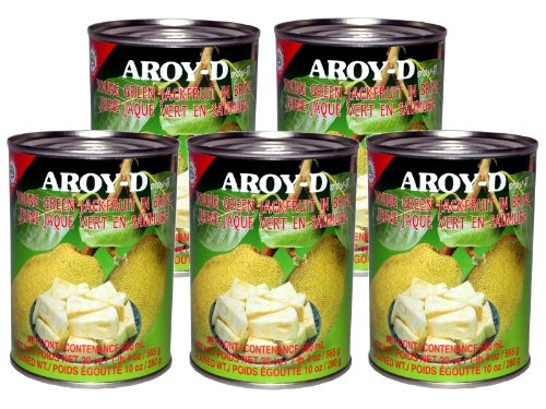Aroy-D - Grüne Jackfruit - 5er Pack (5 x 565g/ATG 280g) von Aroy-D
