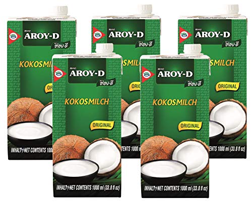 Aroy-D - Kokosmilch - 5er Pack (5 x 1 Liter) von Aroy-D