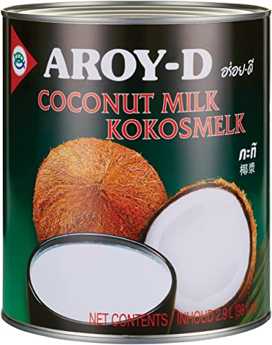 Aroy-D Kokosnussmilch – Kokosmilch zum Kochen und Backen – Ideal für Desserts, Suppen, Smoothies und Cocktails – 1 x 2900 ml von Aroy-D