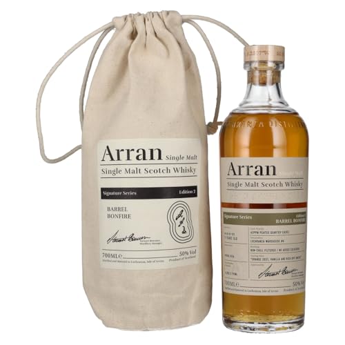 The Arran Malt Signature Series 2 BARREL BONFIRE Single Malt Scotch Whisky 50% Vol. 0,7l im Leinensackerl von Arran