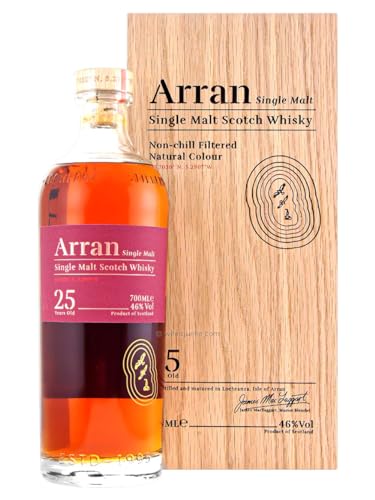 Arran 25 Years Old Single Malt Scotch Whisky 46% Vol. 0,7l in Holzkiste von Arran