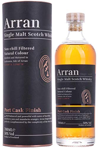 Arran Whisky Single Malt PORT CASK FINISH 50% Volume 0,7l in Geschenkbox Whisky von Arran Whisky