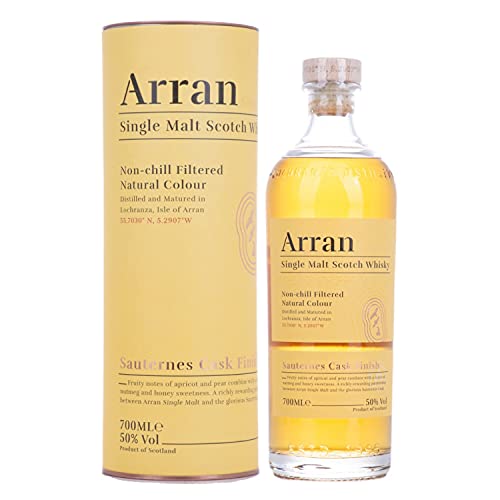 Arran Whisky Single Malt SAUTERNES CASK FINISH 50% Volume 0,7l in Geschenkbox Whisky von Arran Whisky