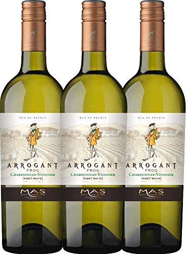Ribet Blanc Chardonnay Viognier von Arrogant Frog - Weißwein 3 x 0,75l 2022 VINELLO - 3er - Weinpaket inkl. kostenlosem VINELLO.weinausgießer von Arrogant Frog