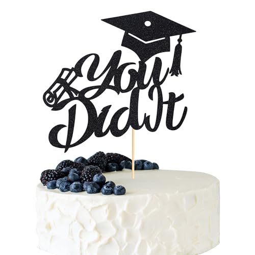 Arthsdite Tortenaufsatz mit Aufschrift "You Did It", Aufschrift "Congrats Grade Cap" 2025, Abschlussfeier, für 2025, Schulabschluss, Jungen, Mädchen, Abschlussfeier, Kuchendekorationen, Zubehör, von Arthsdite