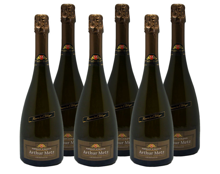 Paket mit 6 Flaschen Reserve de l'Abbaye Brut Alsace Paket mit 6 Flaschen Reserve de l'Abbaye Brut Alsace von Arthur Metz