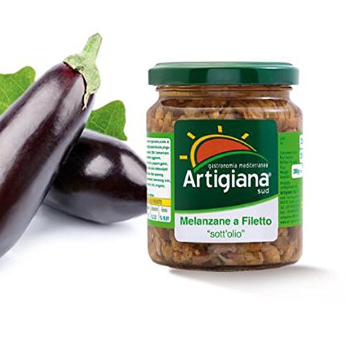 Auberginen in Streifen Pickles 540 Gr. - Karton 6 Stück von Artigiana SUD