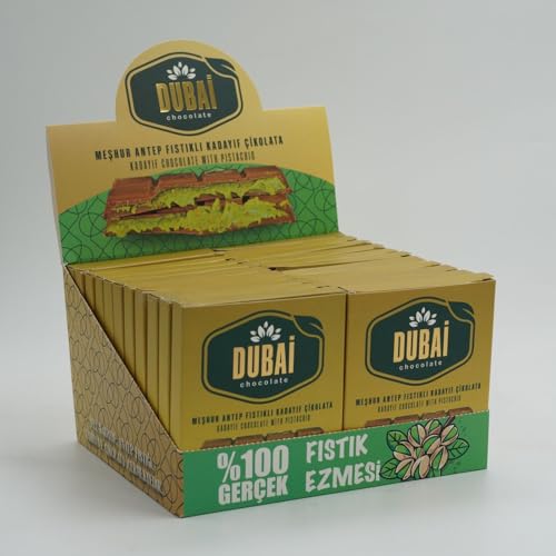Dubai Schokolade mit Pistaziencreme und Kadayif 1 Packung 22x 80g Dubai Schokolade mit Pistaziencreme und Kadayif 1 Packung 22x 80g von Artu
