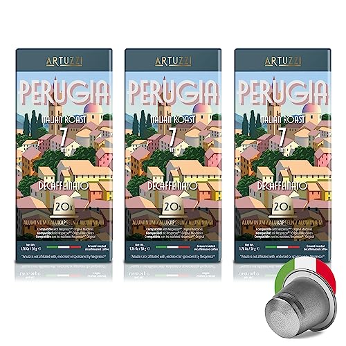 NEU: Artuzzi Perugia I 60 kompatible koffeinfreie Nespresso Kapseln I Kaffeekapseln entkoffeiniert I Italienische Röstung NEU: Artuzzi Perugia I 60 kompatible koffeinfreie Nespresso Kapseln I Kaffeekapseln entkoffeiniert I Italienische Röstung von Artuzzi