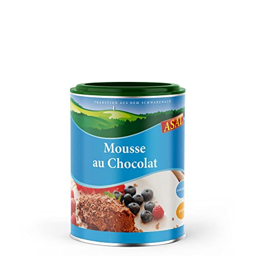 ASAL Mousse au Chocolat zuckerreduziert für bewusste Naschkatzen – leckeres Dessertcremepulver bei vollem Schokoladengeschmack, ohne Geschmacksverstärker, hoher Proteingehalt, Ballaststoffquelle, nur 5,9g Zucker pro 100g Zubereitung, 360g von Asal