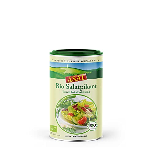 Asal Bio Salatpikant 240 g - das Allroundtalent für ein leckeres Salatdressing oder als Dip für Gemüse, für Allergiker geeignet, in bester Bio-Qualität, kinderleichte und schnelle Zubereitung, gluten- und laktosefrei von Asal