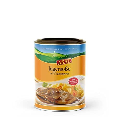 Asal Jägersauce 500 g für 5,0 Liter - die leckere Sauce mit Champignons für Schnitzel, Braten und Co., ohne zugesetztes Palmfett-/öl, vielseitig einsetzbar, auch als Suppe verwendbar Asal Jägersauce 500 g für 5,0 Liter - die leckere Sauce mit Champignons für Schnitzel, Braten und Co., ohne zugesetztes Palmfett-/öl, vielseitig einsetzbar, auch als Suppe verwendbar von Asal