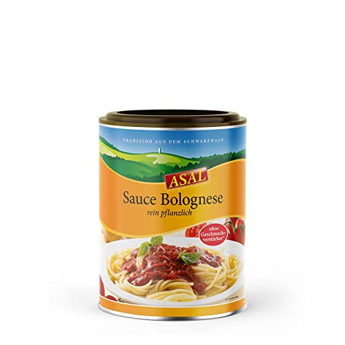 Asal Sauce Bolognese 450 g für 2,25 Liter - die leckere fleischlose Alternative zu klassischen Hackfleischsoßen, vegan, ohne Geschmacksverstärker, nicht nur zu Pasta lecker, sondern auch zu Reisgerichten oder Aufläufen Asal Sauce Bolognese 450 g für 2,25 Liter - die leckere fleischlose Alternative zu klassischen Hackfleischsoßen, vegan, ohne Geschmacksverstärker, nicht nur zu Pasta lecker, sondern auch zu Reisgerichten oder Aufläufen von Asal