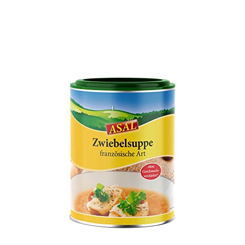 Asal Zwiebelsuppe (französische Art) 440 g für 22 Teller - würzige Suppe mit 35% Zwiebeln, optimal auch als Basis für viele, weitere Gerichte, fettarm, 100ml haben nur 24kcal von Asal