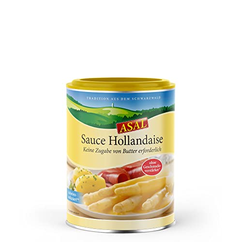 Sauce Hollandaise kalorienreduziert ohne Geschmacksverstärker 390g für 2,5 Liter – leckere, fettreduzierte und zart-cremige Soße für Spargel und Gemüse, glutenfrei, bis zu 90% weniger Fett und 80% weniger Kohlenhydrate, kinderleichte Zubereitung mit Wasser, keine zusätzliche Butter notwendig, ohne Palmöl, kein Palmfett Sauce Hollandaise kalorienreduziert ohne Geschmacksverstärker 390g für 2,5 Liter – leckere, fettreduzierte und zart-cremige Soße für Spargel und Gemüse, glutenfrei, bis zu 90% weniger Fett und 80% weniger Kohlenhydrate, kinderleichte Zubereitung mit Wasser, keine zusätzliche Butter notwendig, ohne Palmöl, kein Palmfett von Asal